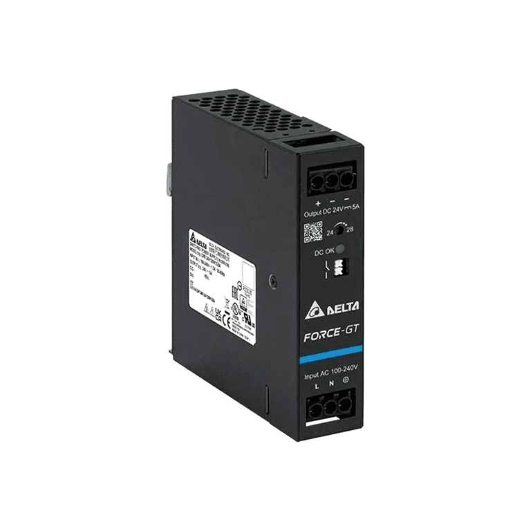 Fuente de Alimentación 24 VCD, 5 Amperes, 120 W, Montaje Riel Din - Delta DRF-24V120W1GBA