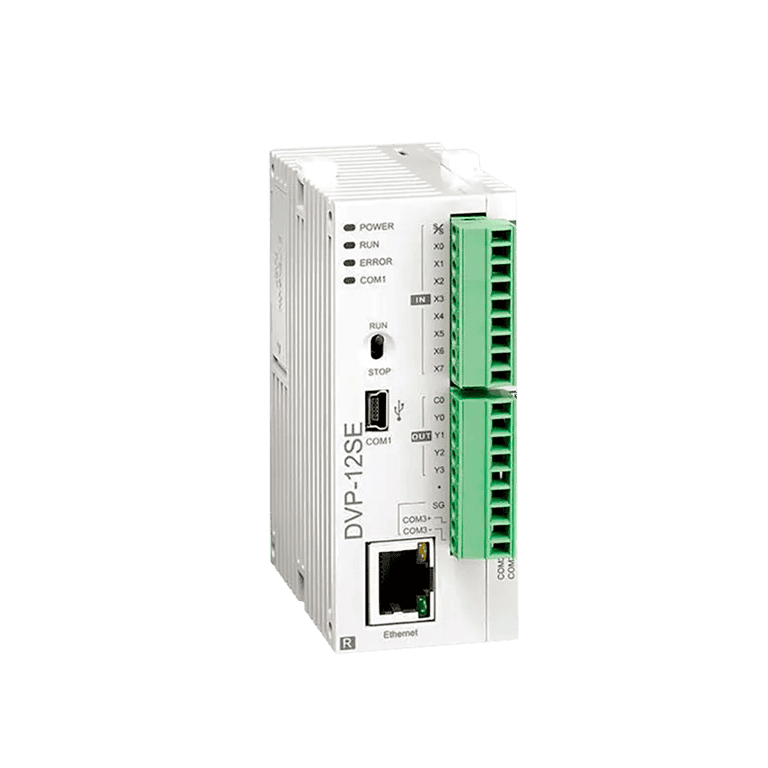 Controlador Lógico Programable PLC 8 DI, 4 DO (Relevador), Modbus & Ethernet/IP - Delta DVP12SE11R