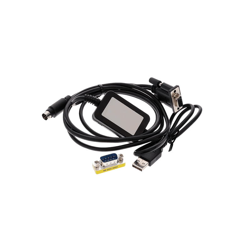 Cable de Comunicación para PLC, 2 m, 8-pin mini-DIN Macho y DB9 ↔ USB - Delta UC-PRG020-12A