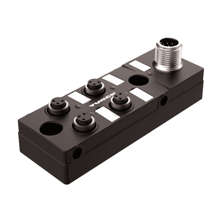 Caja Multipuerto para Sensores 4 Puertos A de E/S M8 3 Pines, Conexión B M12, IP67 - Turck TB-4M8Z-3-FS8 - U2-28808