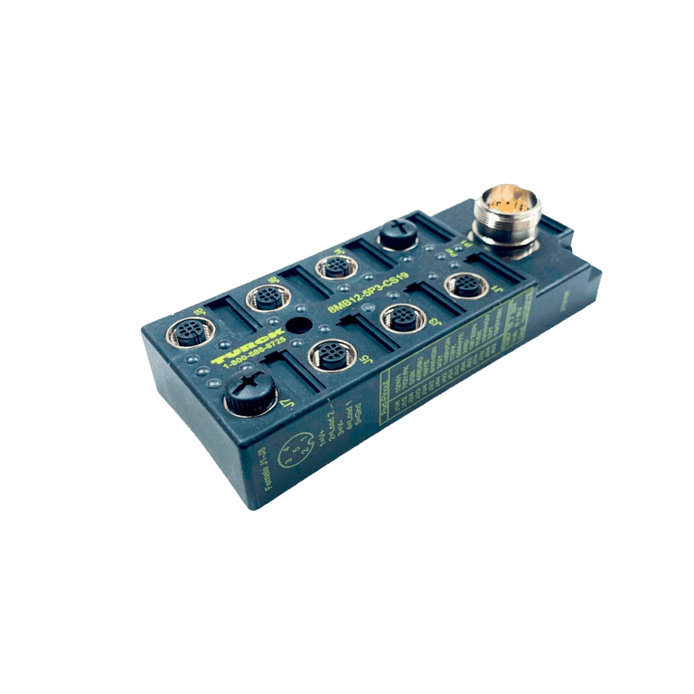 Caja Multipuerto para Sensores 8 Puertos A de E/S M12 5 Pines, Conexión B M23, IP67 - Turck 8MB12-5P3-CS19  - U3086