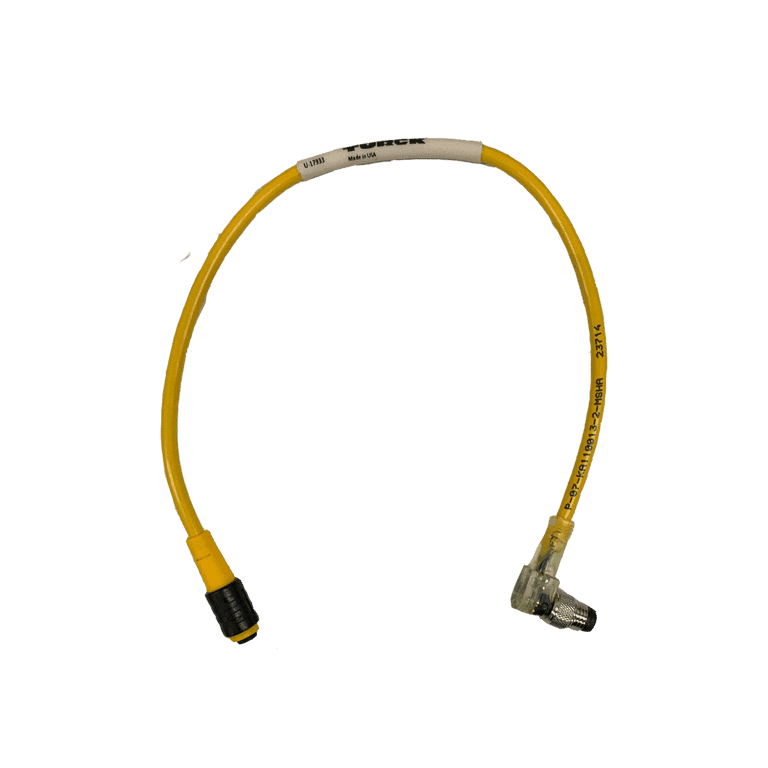 Cable Moldeado 3 Pines Hembra M8 Recto - 3 Pines Macho Macho M8 Codo, 0.3 metros - Turck PKG 3Z-0.3-PSW 3M  - U-00345