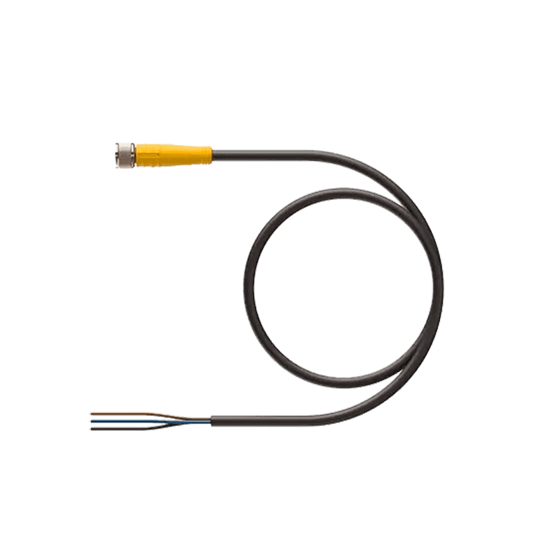 Cable Moldeado 3 Pines Hembra M8 Recto - 3 hilos , 1 metros - Turck PKG 3M-1 - U2517-55