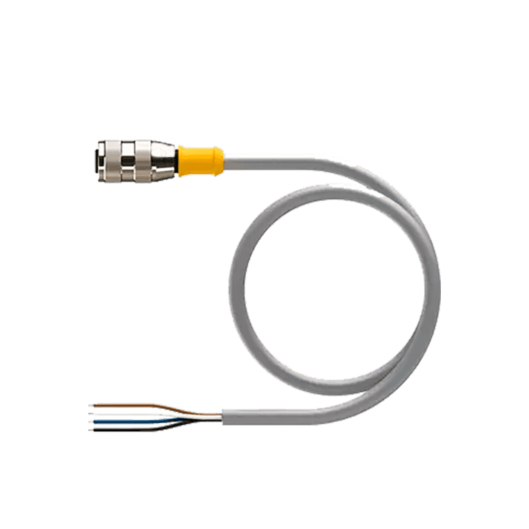 Cable Moldeado 4 Pines Hembra M12 Recto - 4 hilos, 2 metros - Turck RK 4.4T-2/SV - U0886-42
