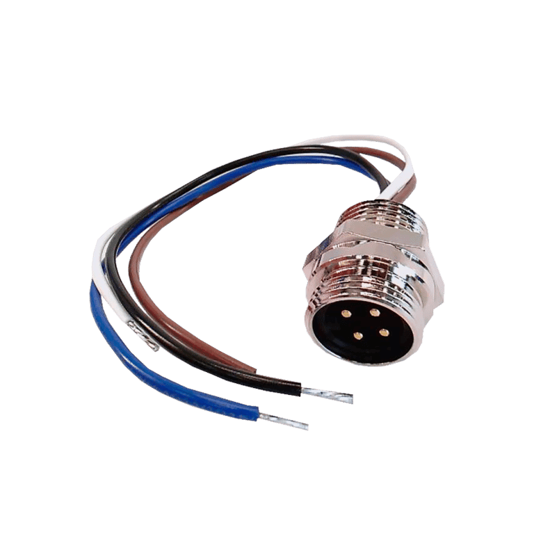 Cable Moldeado 4 Pines Macho 7/8" Pasamuros Recto - 4 Pines Puntas, 2 metros - Turck RSF 40-2M  - U2308-2