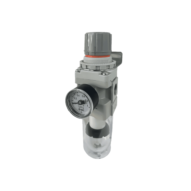 Filtro Regulador 0.05 a 0.7 MPa 5 μm 1/2 RC Purga Automática, Manómetro, Vaso Policarbonato - SMC - AW40-04DG-D - 443485