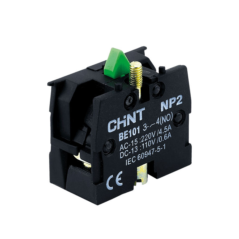 Bloque de Contactos 1 NO, Atornillable para Circuito de Control montaje ø 22 mm, IP40 - Chint NP2-BE101 - 576841