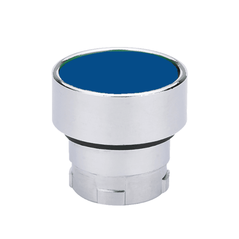 Cabeza de Pulsador Momentáneo Metálico Azul Rasante,  montaje ø 22 mm, NP2 - Chint NP2-BA6 - 574661