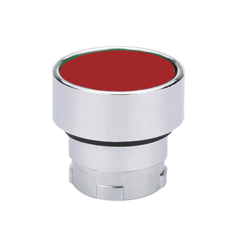 Cabeza de Pulsador Momentáneo Metálico Rojo Rasante  montaje ø 22 mm - Chint - NP2-BA4 - 576862