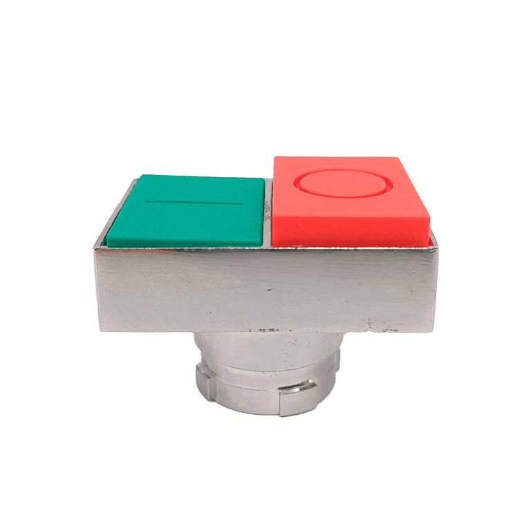 Cabeza Para Pulsador Doble Momentáneo Metálico Verde Rasante, Rojo Saliente - Chint NP2-BL842 - 574000 