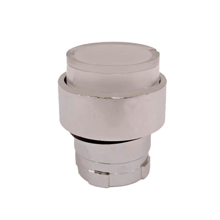 Cabeza de Pulsador Iluminado Momentáneo Metálico Blanco Saliente montaje ø 22 mm - Chint NP2-BW11 - 575726 