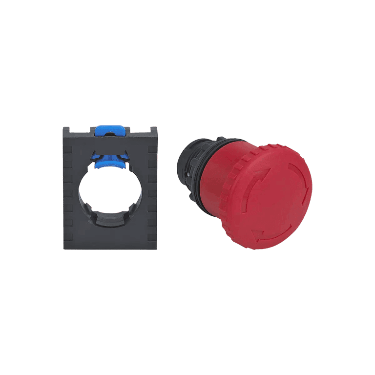 Botón Hongo Girar para Liberar Color Rojo ø 40 mm, Sin Contactos, montaje ø 22 mm, NP8 Plástico - Chint NP8-ZS/1 Red - 667026
