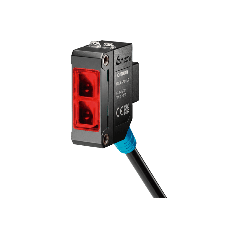 Sensor Fotoeléctrico Retro Reflectivo Rectangular, 4.2 m , Salidas a Transistor (PNP),1 NO , Cable de 2 metros, 3 hilos DC montaje Orificio M3, Compacto, 12 ~ 24 VDC, IP67 - Delta PS-RL4-PS12