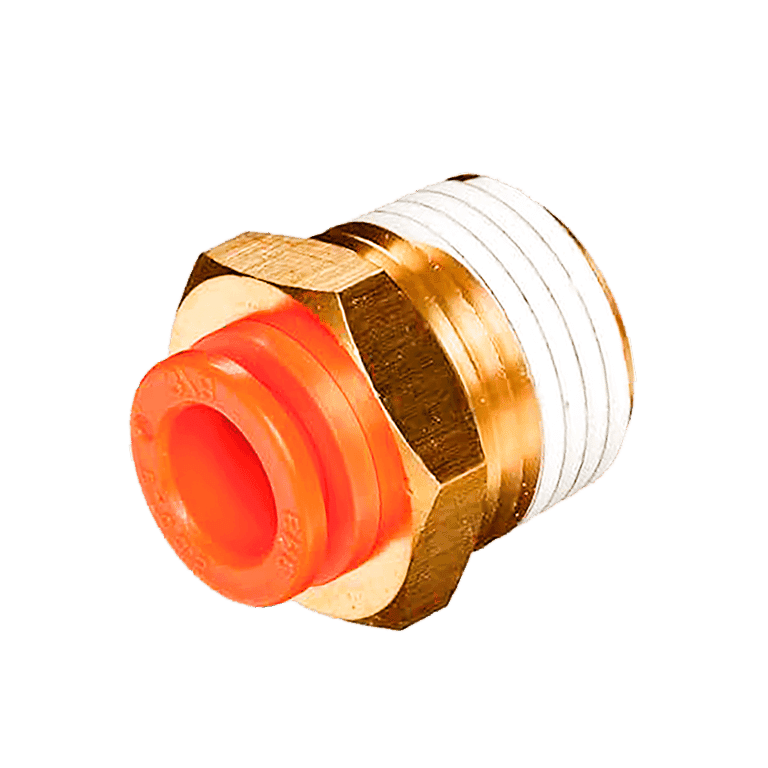 Conector Neumático Rápido Recto Manguera 1/4" x NPT 1/4" Macho, Plástico - SMC KQ2H07-35AS - 195249