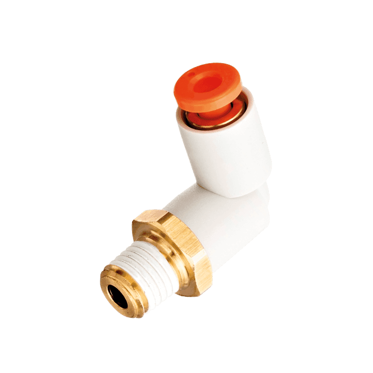 Conector Neumático Rápido Codo Manguera 1/8" x NPT 1/16" Macho, Plástico - SMC KQ2L01-33AS - 195770