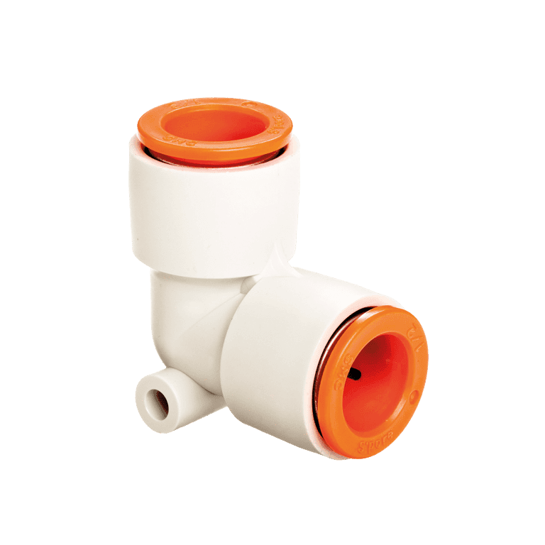 Conector Neumático Rápido Codo Manguera 1/4" x Manguera 1/4" Plástico - SMC KQ2L07-00A - 195358