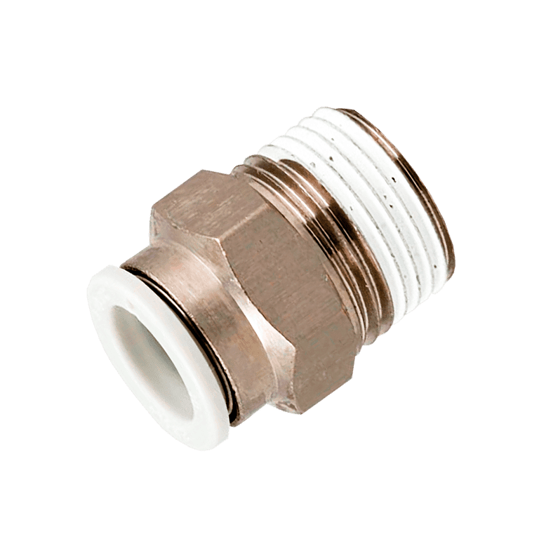 Conector Neumático Rápido Recto Manguera 10 mm x RC 1/4" Macho, Plástico KQ2H10-02NS - 195745