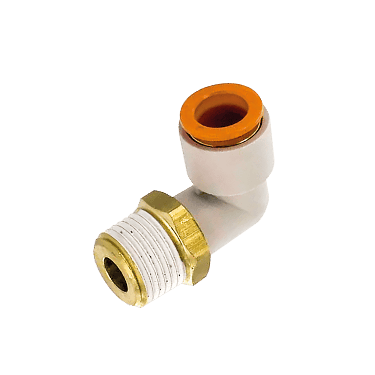 Conector Neumático Rápido Codo Manguera 1/2" x NPT 1/2" Macho, Plástico - SMC KQ2L13-37AS - 194141