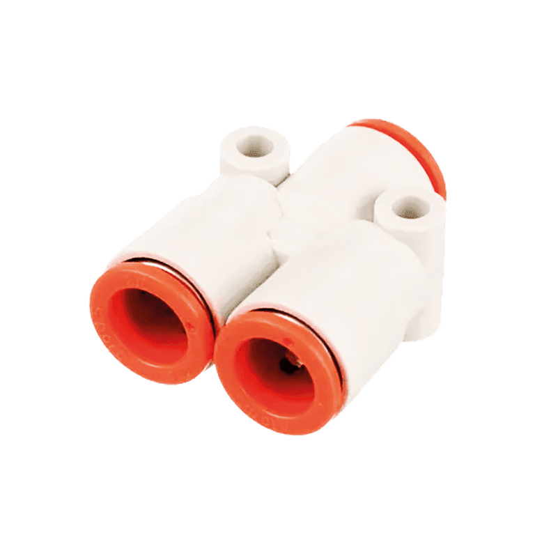 Conector Neumático Rápido Y Manguera 1/4" x Manguera 1/4" Plástico - SMC KQ2U07-00A - 195592