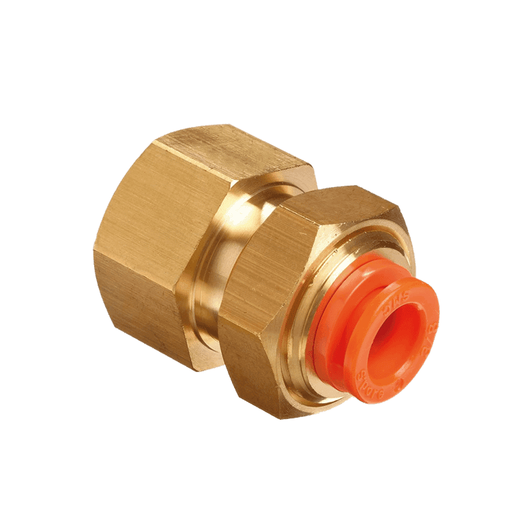 Conector Neumático Rápido Pasamuro Recto Manguera 8 mm x RC 1/8" Hembra, Latón - SMC KQ2E08-01A - 195151