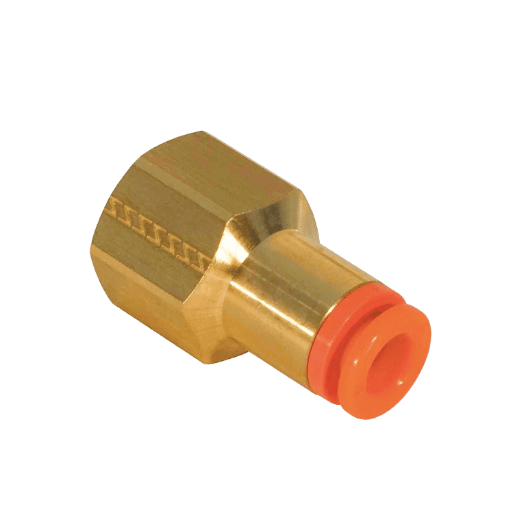 Conector Neumático Rápido Recto Manguera 1/4" x NPT 1/4" Hembra, Latón - SMC KQ2F07-35A - 195174