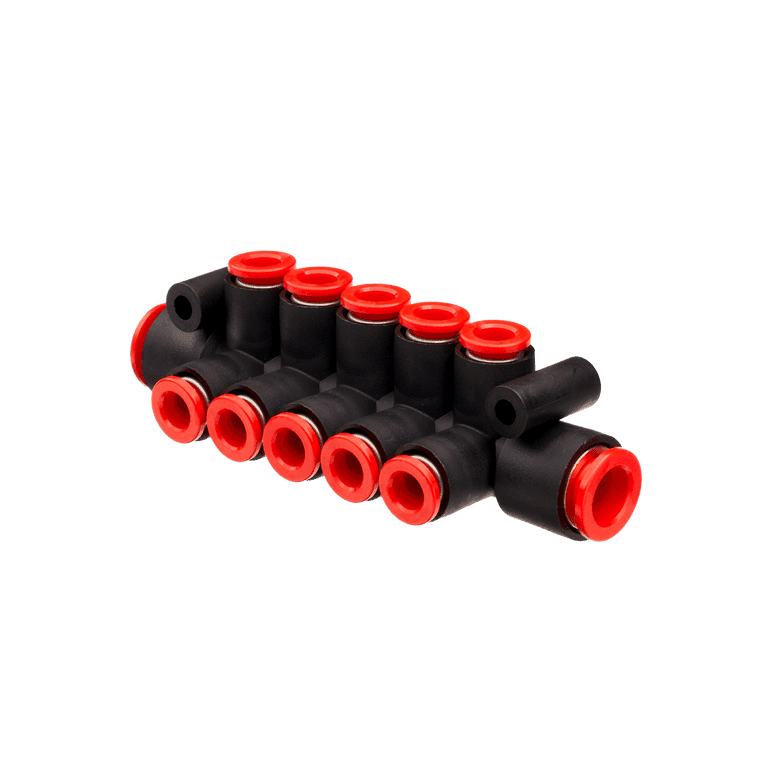Manifold Multiconector 3/8", 10 Derivaciones 1/4" - SMC KM11-07-11-10 - 008961