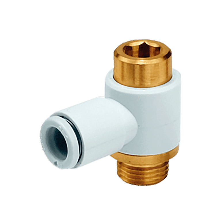 Conector Neumático Rápido Codo Manguera 10 mm x RC 3/8" Macho, Plástico - SMC KQ2VS10-03AS - 195629