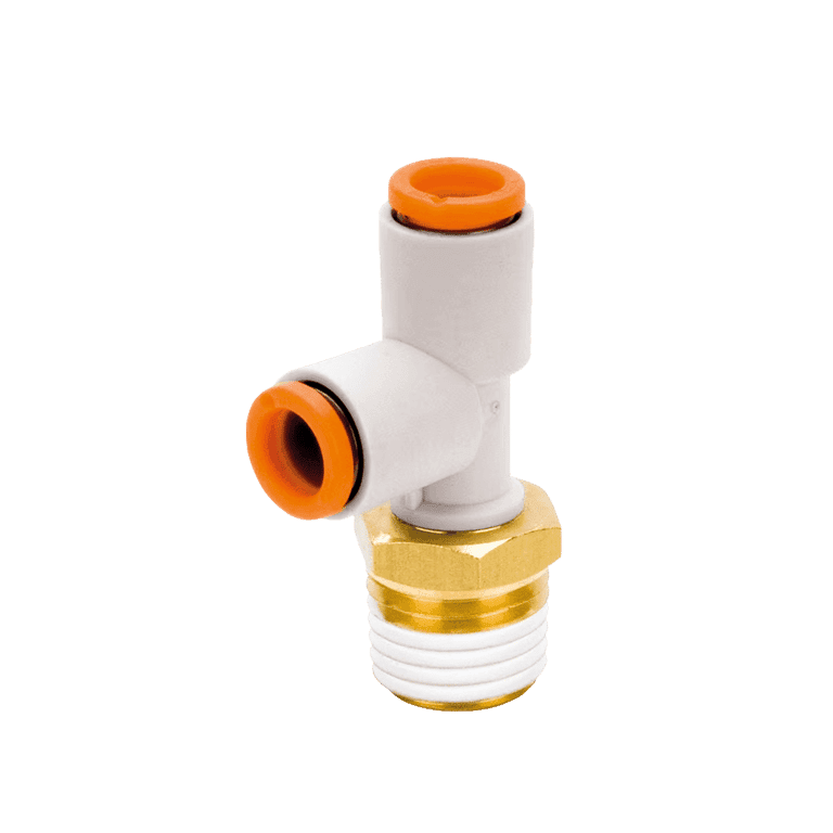 Conector Neumático Rápido Y Manguera 1/4" x NPT 1/4" Macho, Plástico - SMC KQ2Y07-35AS - 195659