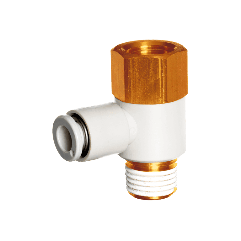 Conector Neumático Rápido Codo Manguera 6 mm x RC 1/8" Macho, Plástico - SMC KQ2VF06-01AS - 201659