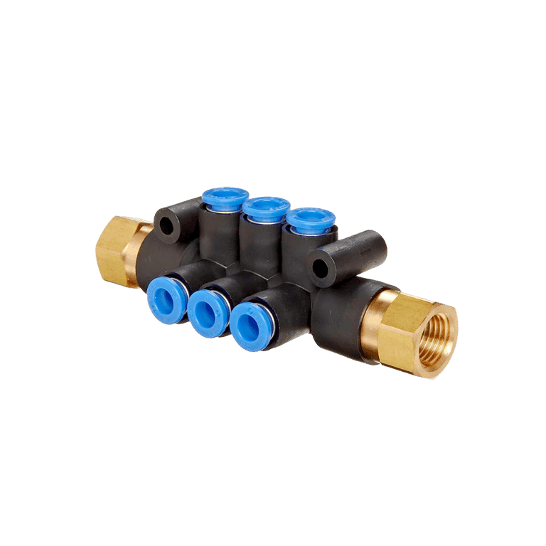 Manifold Multiconector RC 1/4", 10 Derivaciones 4 mm - SMC KM12-04-02-10 - 029413
