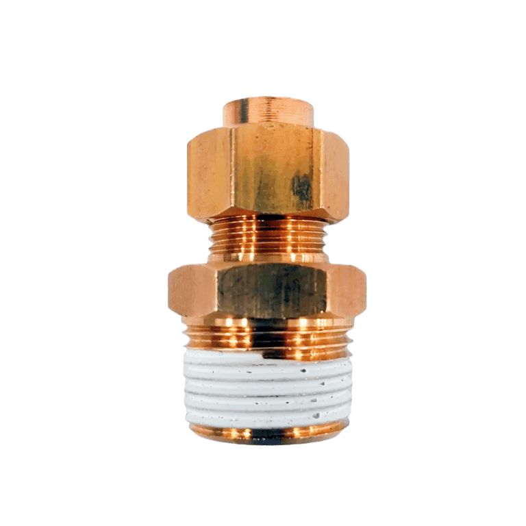 Conector Neumático Roscado Recto Manguera 8 mm x RC 3/8" Macho, Latón - SMC KFH08B-03S - 140412