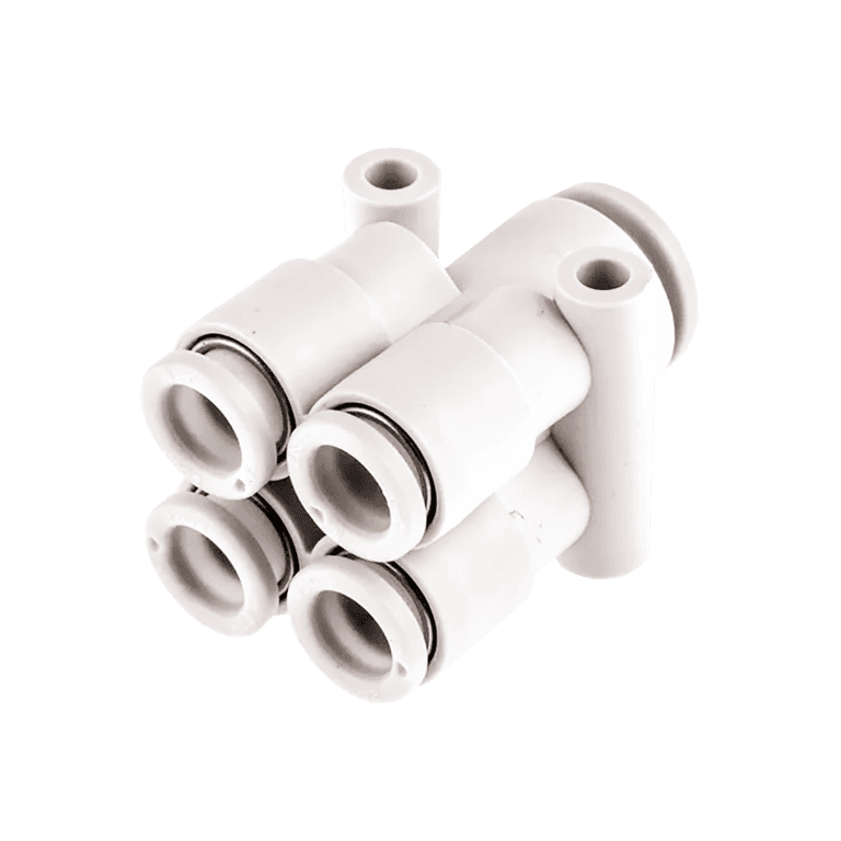 Conector Neumático Rápido Union Doble Manguera 6 mm x Manguera 8 mm Plástico - SMC KQ2UD06-08A - 195613