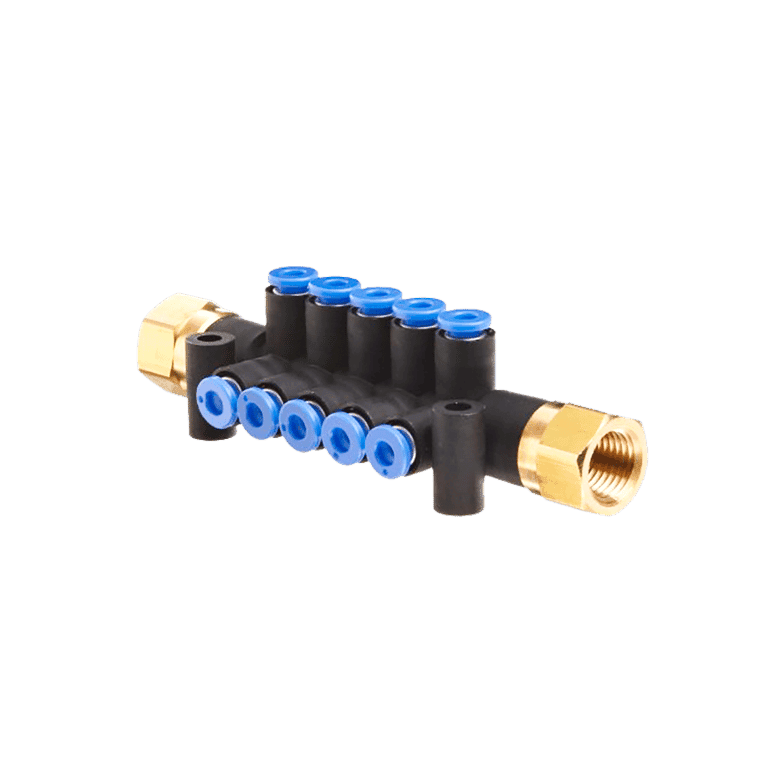 Manifold Multiconector RC 1/4", 10 Derivaciones 6 mm - SMC KM12-06-02-10 - 030747