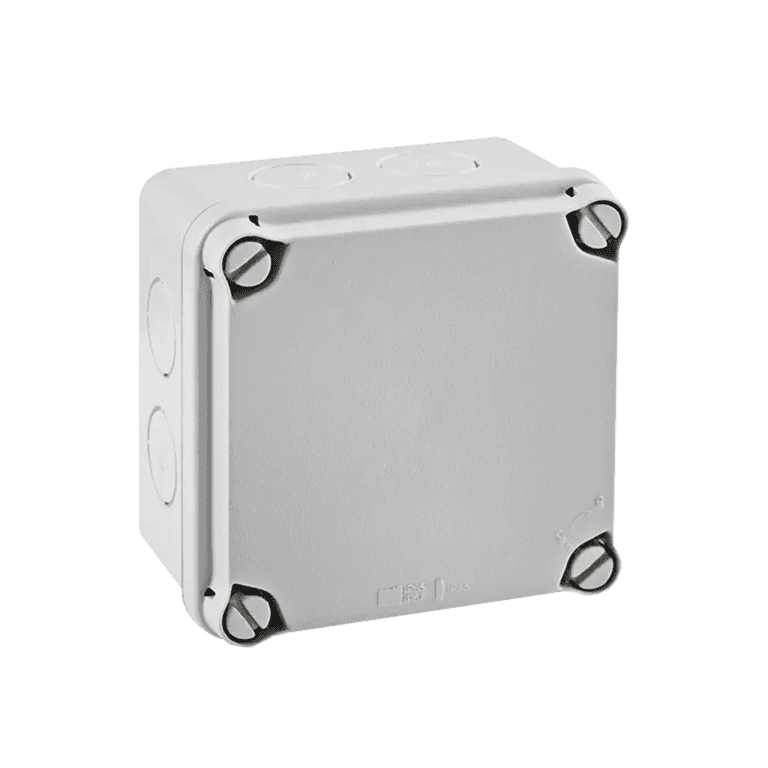 Caja Estanca Ciega, Petroquelada 89 x 89 x 52 mm, Plástico, Gris, IP54 - Chint - CE54EP89 - 8101014                                                         