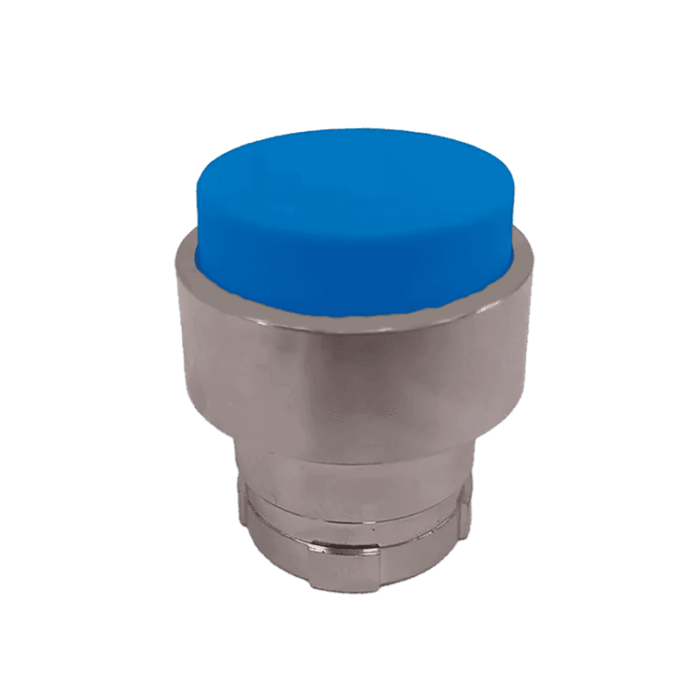 Cabeza de Pulsador Momentáneo Metálico Azul Saliente montaje  ø 22 mm - Chint NP2 - NP2-BL6 - 575975