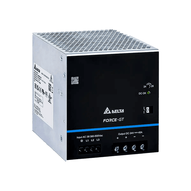Fuente de Alimentación Trifásica 24 VCD, 40 Amperes, 960 W, Montaje Riel Din - Delta DRF-24V960W3GBA