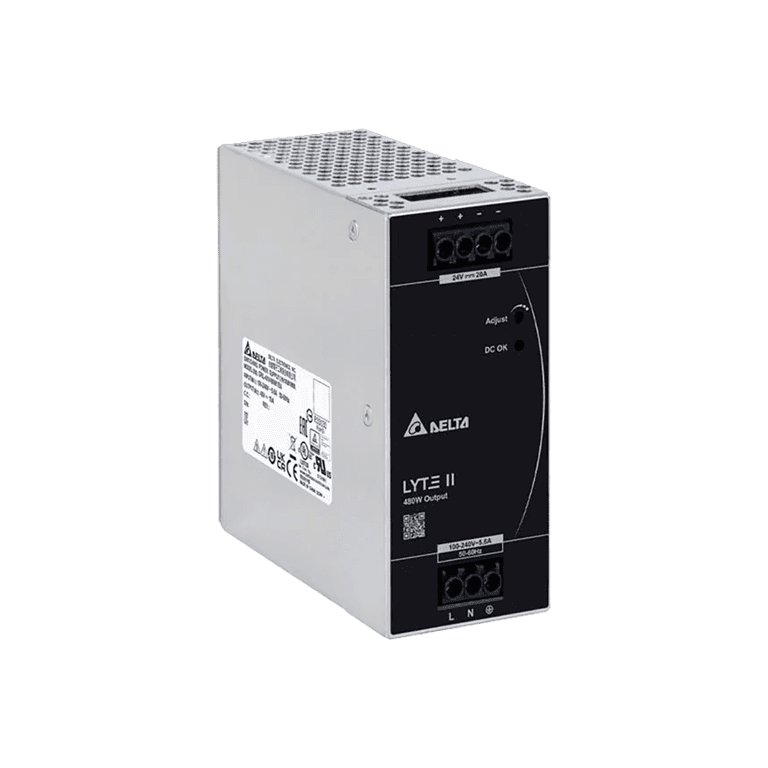 Fuente de Alimentación 24 VCD, 20 Amperes, 480 W, Montaje Riel Din - Delta DRL-24V480W1EN