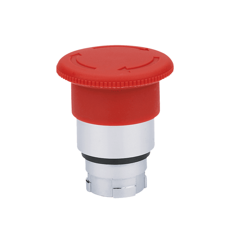 Cabeza de Botón Hongo Paro de Emergencia Girar para Liberar Metalico Rojo cabeza ø 40 mm, montaje ø 22 mm, NP2 - Chint NP2-BS54 - 573887