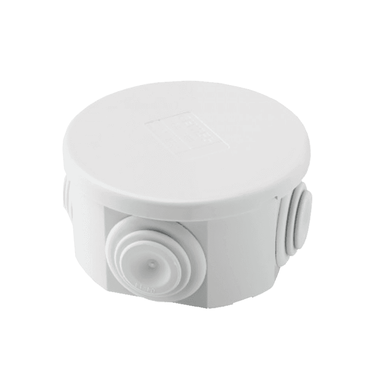Caja Estanca Redonda, Petroquelada 84 x 50 mm, Plástico, Gris, IP54 - Chint - CE54CO84 - 8101012