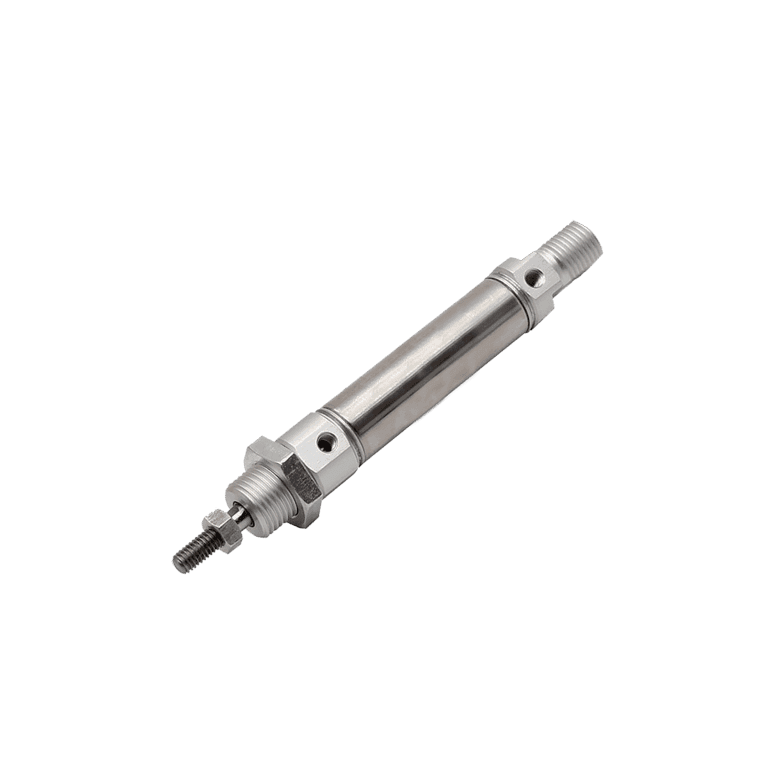 Cilindro Neumático Lineal ø 10 mm x 25 mm, Milimétrico M5, Doble Efecto, ISO (6432), Montaje Fijación oscilante integrada básica - SMC - C85N10-25 - 000711