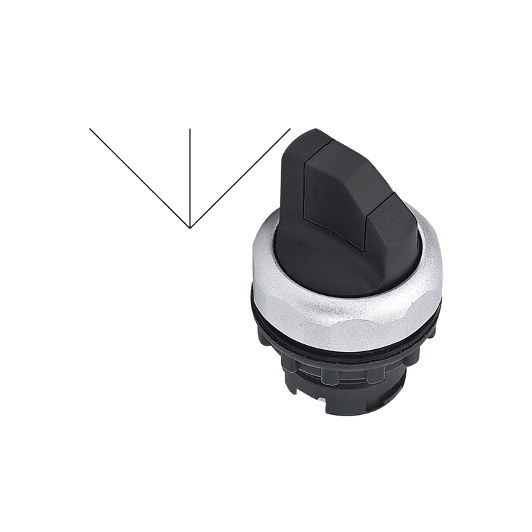 Cabeza de Selector 3 Posiciones Fijas Color Negro montaje ø 22 mm - Chint NP8-X/31 Black - 667035