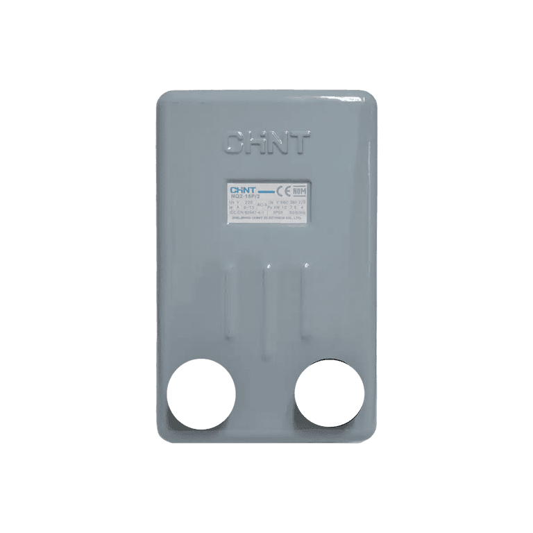 Caja Metálica Vacía con 2 orificios 22mm 207x116x130 mm Chint NQ2-15-CV