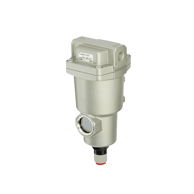 Filtro Separador de Agua 99% caudal 750 l/min, 1/4" NPT con Purga Automática (NC) - SMC AMG250C-N02C - 140722