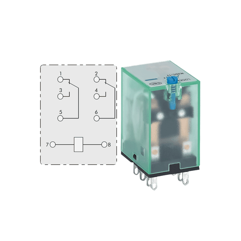Relevador de Control 220 VCA 2 NO NC, 8 pines - Chint NJDC-17/2Z AC220V - 651147