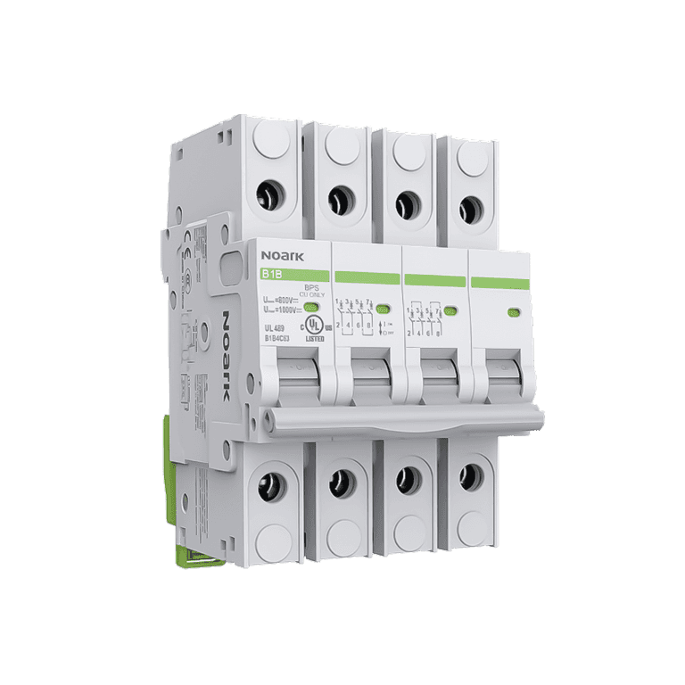Interruptor Termomagnético Corriente Directa Riel Din 4 Polos 25 Amperes curva C 10 kA - Chint B1B4C25 - 1002620