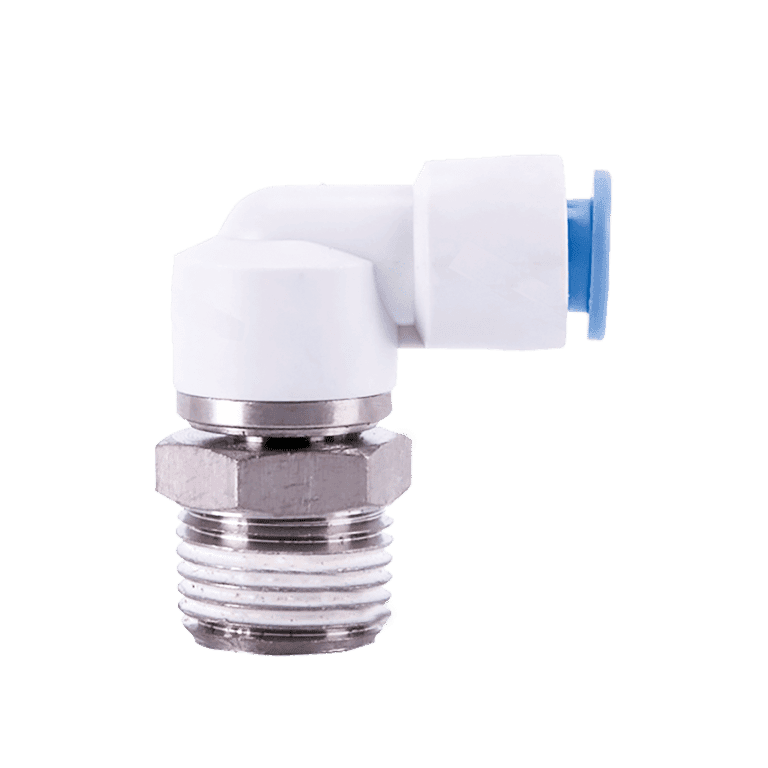 Conector Neumático Rotativo Codo Manguera 8 mm x RC 1/8" Macho, Plástico - SMC KSL08-01S - 018813