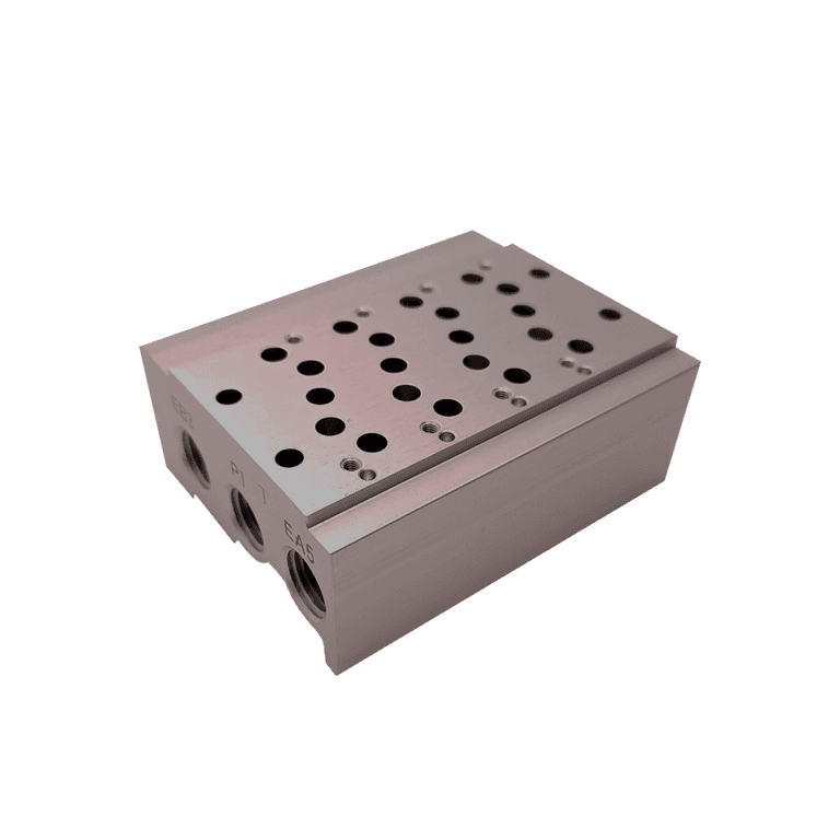 Manifold para Electroválvulas SY5000 Tipo 20, 4 Estaciones, RC 1/8" - SMC SS5Y5-20-04-00F-Q - 210353