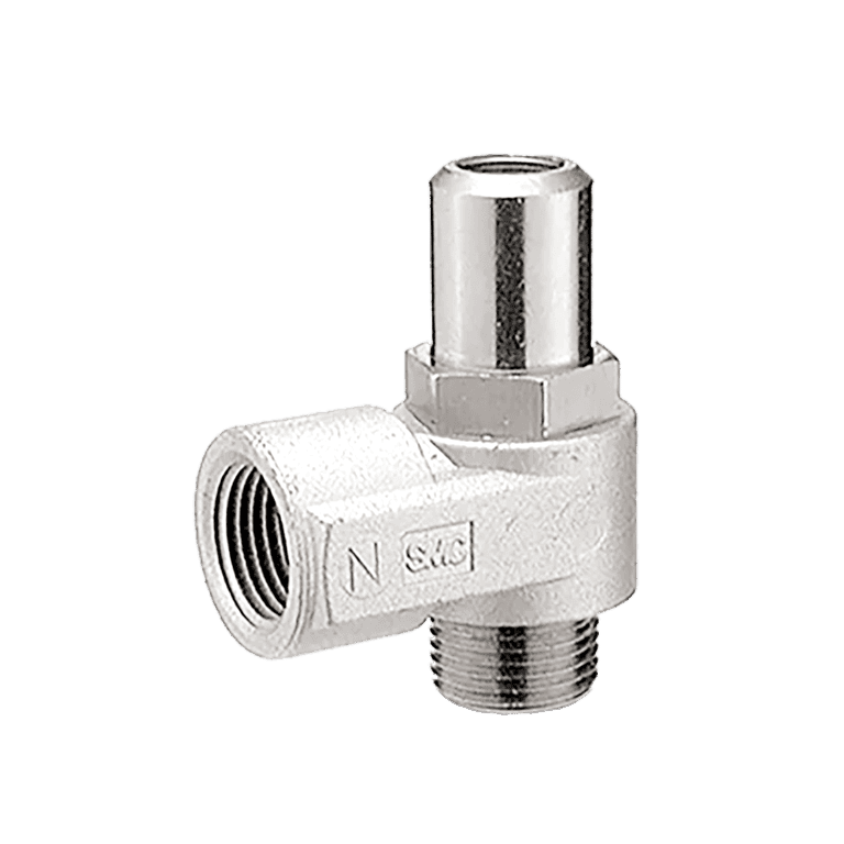 Regulador de Caudal Roscado Destornillador Codo RC 1/8" x RC 1/8" Hembra/Macho, Metálico - SMC AS2200-01-SD - 019063