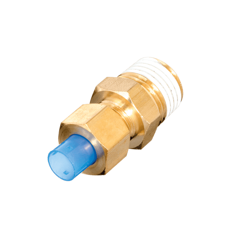 Conector Neumático Roscado Recto Manguera 6 mm x RC 1/4" Macho, Latón - SMC KFH06-02S - 010387