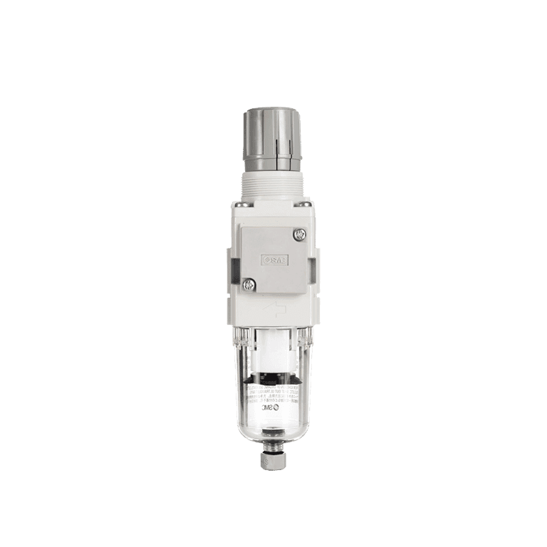 Filtro Regulador 0.05 a 0.7 MPa 5 μm 1/4" RC Bracket, Manómetro Vaso Policarbonato - SMC - AW20-02BG-D - 379403